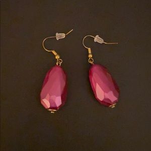 Bright pink earrings
